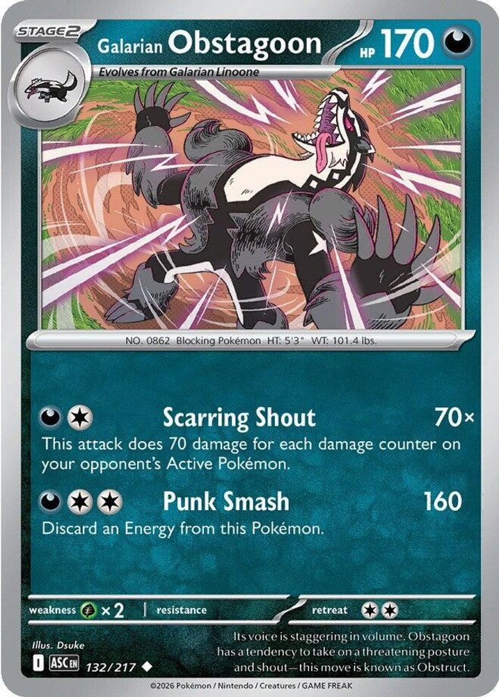 ME: Ascended Heroes (ASC) - Galarian Obstagoon - 132/217 (#132/217, Uncommon) ()