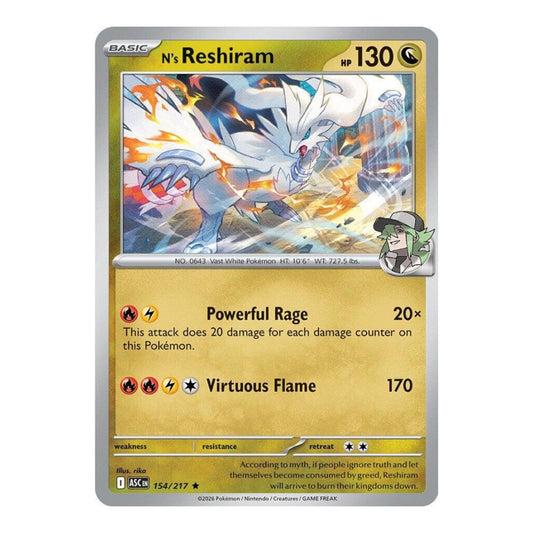 ME: Ascended Heroes (ASC) - N's Reshiram (#154/217) (Near Mint)