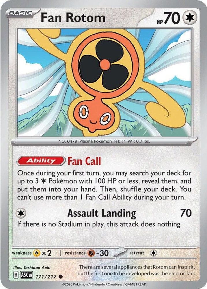 ME: Ascended Heroes (ASC) - Fan Rotom - 171/217 (#171/217, Common) ()