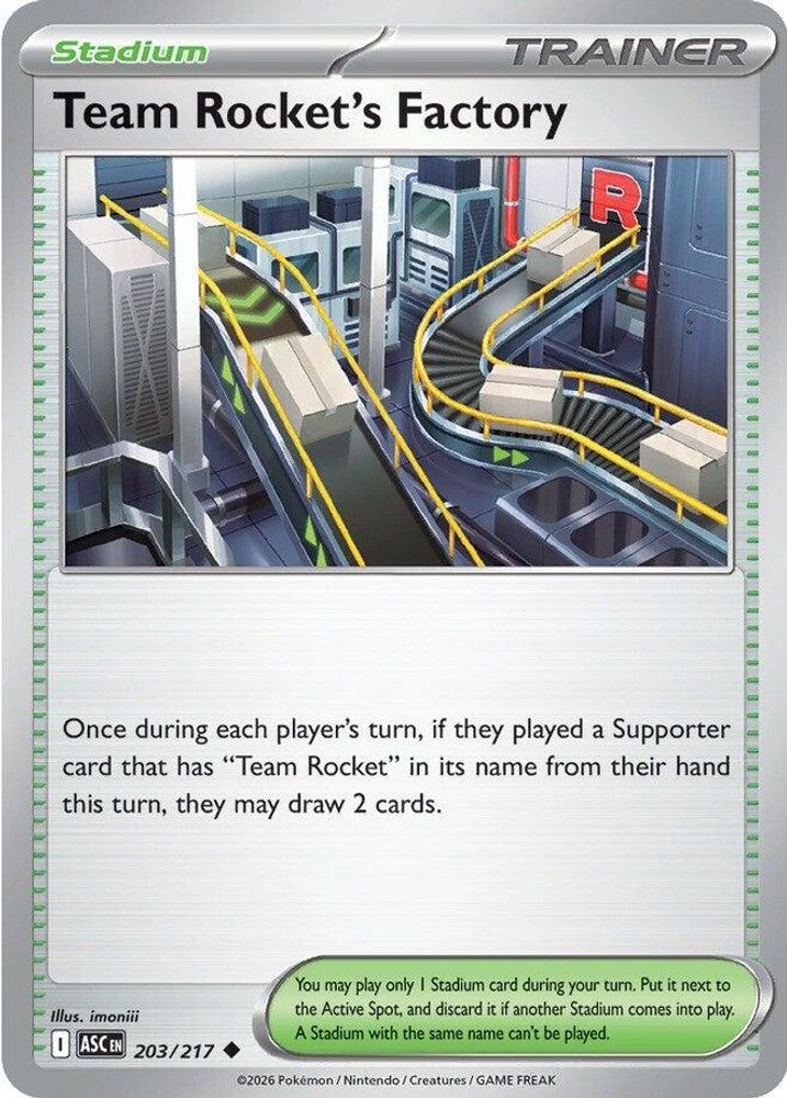 ME: Ascended Heroes (ASC) - Team Rocket's Factory (#203/217, Uncommon) ()