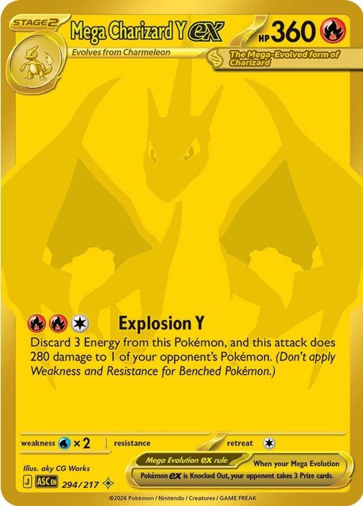 ME: Ascended Heroes (ASC) - Mega Charizard Y ex - 294/217 (#294/217, Mega Hyper Rare) ()