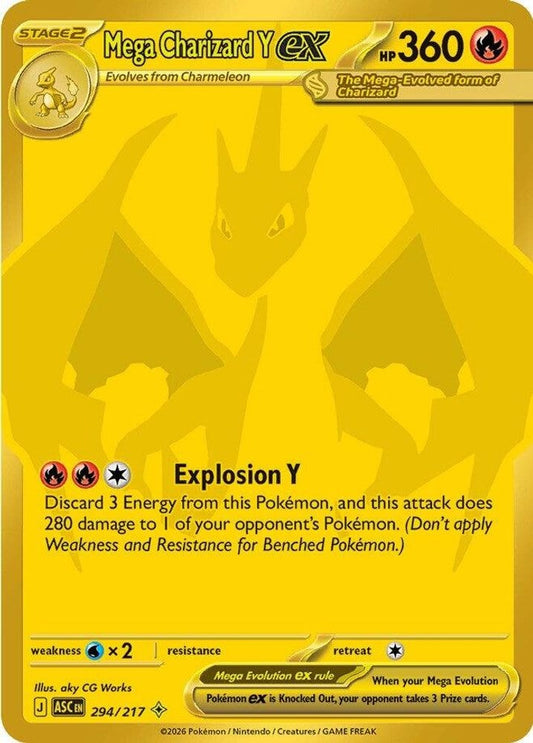 ME: Ascended Heroes (ASC) - Mega Charizard Y ex - 294/217 (#294/217, Mega Hyper Rare) ()