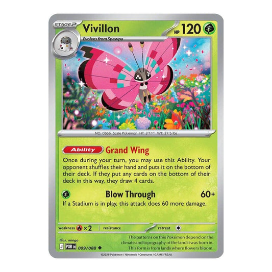 ME03: Perfect Order (POR) - Vivillon (#009/088) (Near Mint)