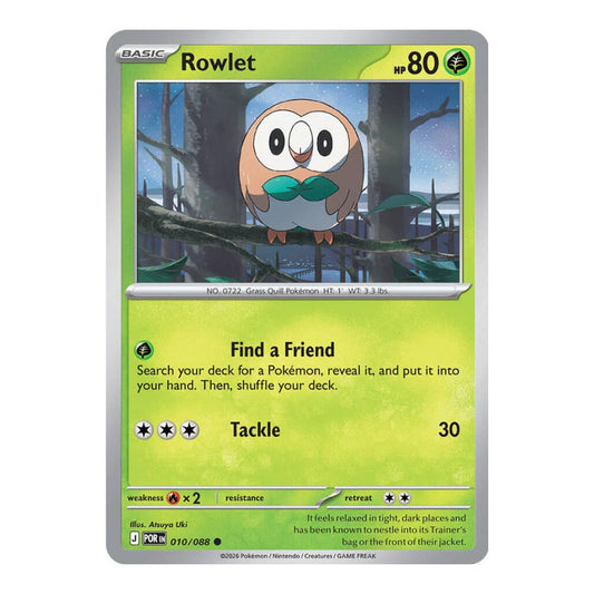 ME03: Perfect Order (POR) - Rowlet 010 088 (#010/088) (Near Mint)