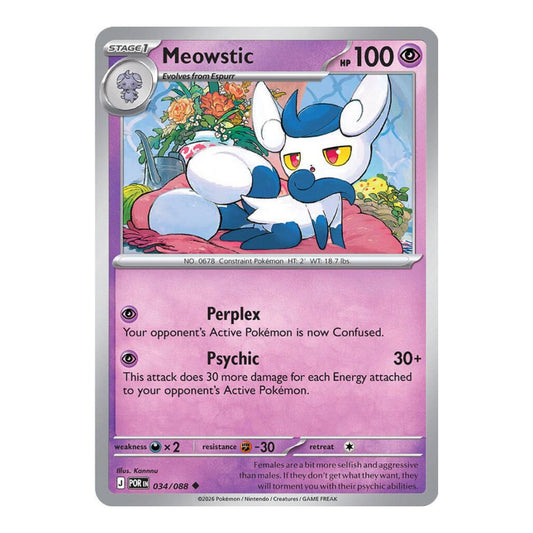 ME03: Perfect Order (POR) - Meowstic (#034/088) (Near Mint)
