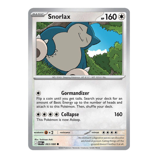 ME03: Perfect Order (POR) - Snorlax (#063/088) (Near Mint)