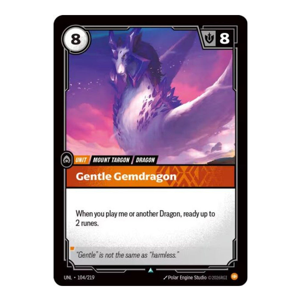 Unleashed (UNL) - Gentle Gemdragon (#104/219) (Near Mint)