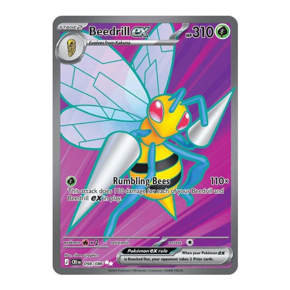 ME04: Chaos Rising (CRI) - Beedrill ex - 098/086 (#098/086) (Near Mint)