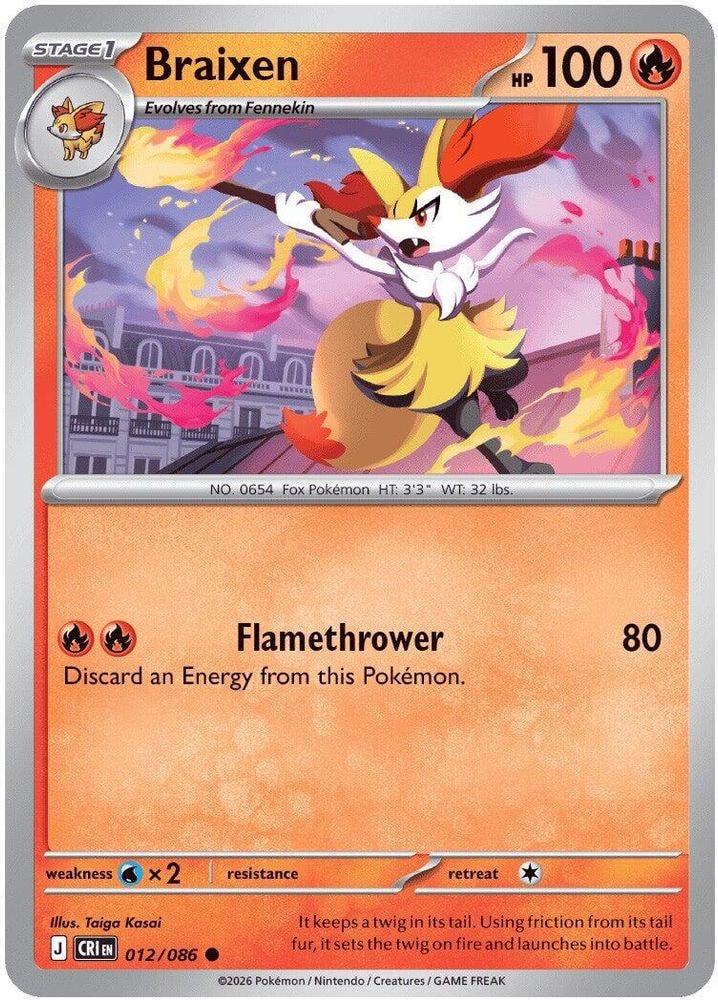ME04: Chaos Rising (CRI) - Braixen (#012/086, Common) ()