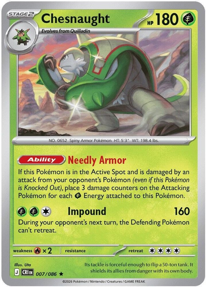 ME04: Chaos Rising (CRI) - Chesnaught (#007/086, Rare) ()