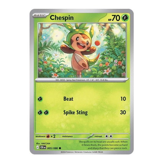 ME04: Chaos Rising (CRI) - Chespin 005 086 (#005/086) (Near Mint)
