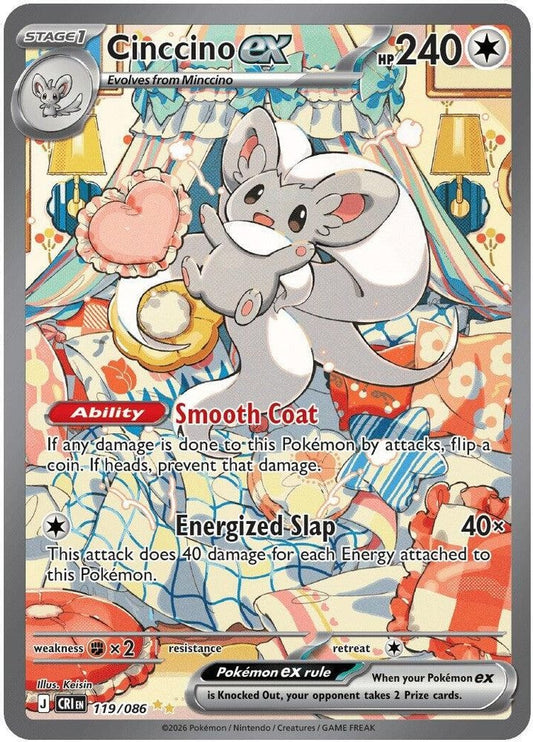 ME04: Chaos Rising (CRI) - Cinccino ex - 119/086 (#119/086, Special Illustration Rare) ()