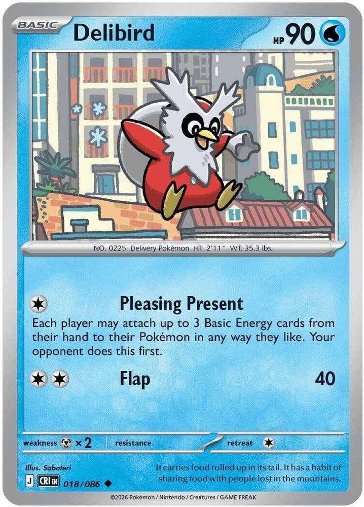 ME04: Chaos Rising (CRI) - Delibird (#018/086, Uncommon) ()