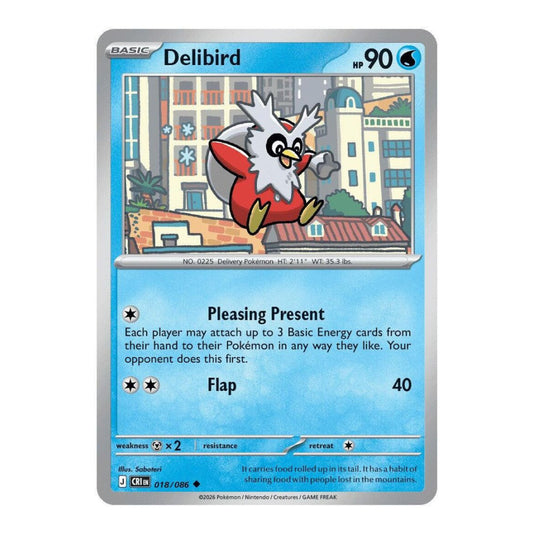 ME04: Chaos Rising (CRI) - Delibird (#018/086) (Near Mint)