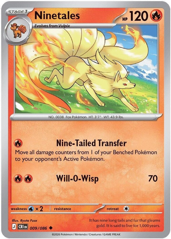 ME04: Chaos Rising (CRI) - Ninetales (#009/086, Uncommon) ()