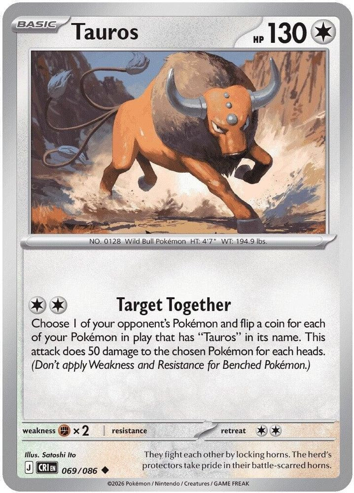 ME04: Chaos Rising (CRI) - Tauros - 069/086 (#069/086, Uncommon) ()
