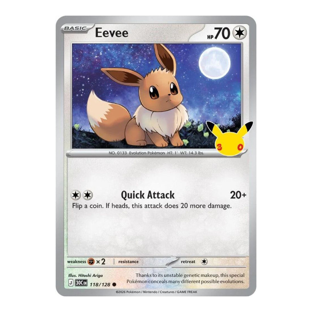 ME: 30th Celebration (30C) - Eevee - 118/128 (#118/128) (Near Mint)