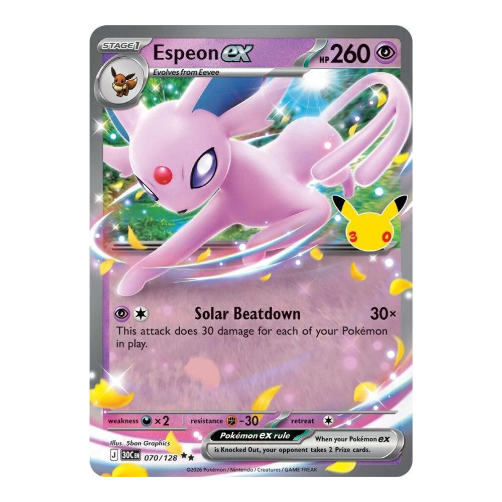 ME: 30th Celebration (30C) - Espeon ex (#070/128) (Near Mint)