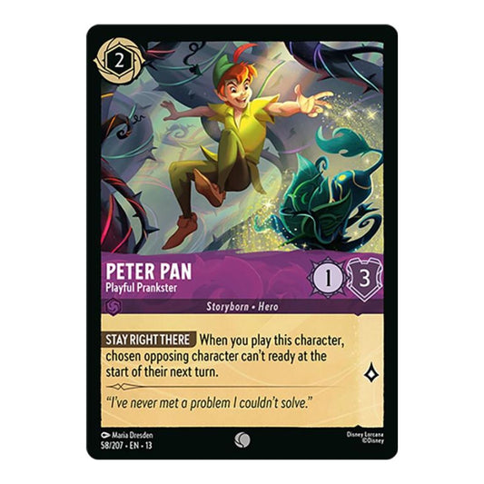 Attack of the Vine! (13) - Peter Pan - Playful Prankster (#58/207) (Near Mint)