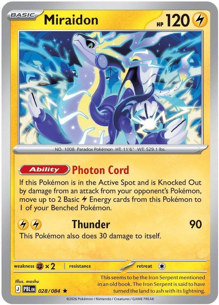 ME05: Pitch Black (PBL) - Miraidon (#028/084, Rare) ()