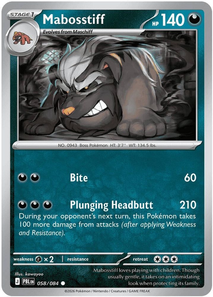 ME05: Pitch Black (PBL) - Mabosstiff (#058/084, Common) ()