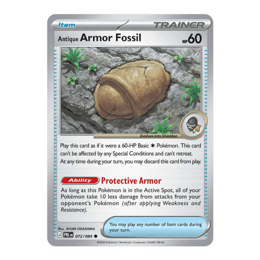 ME05: Pitch Black (PBL) - Antique Armor Fossil (#072/084) (Near Mint)