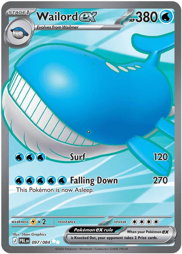 ME05: Pitch Black (PBL) - Wailord ex - 097/084 (#097/084, Ultra Rare) ()