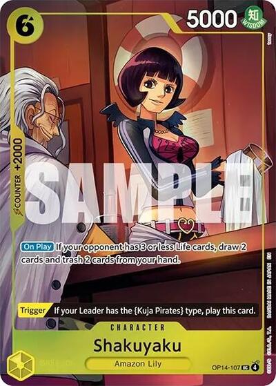 One Piece Promotion Cards (OP-PR) - Shakuyaku (One Piece Card Game Illustration Box Vol. 7) (#OP14-107, Uncommon) ()