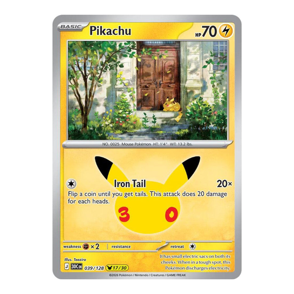 ME: 30th Celebration (30C) - Pikachu - 039/128 (#039/128) (Near Mint)