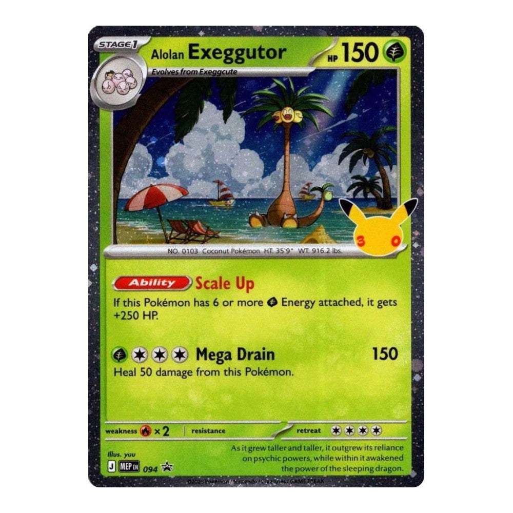 ME: Mega Evolution Promo (MEP) - Alolan Exeggutor - 094 (30th Celebration) (#094) (Near Mint)