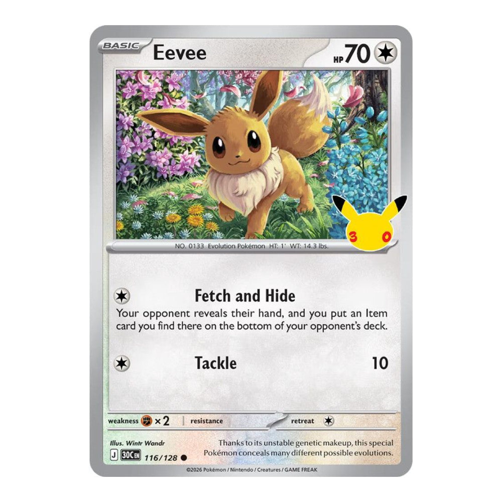 ME: 30th Celebration (30C) - Eevee - 116/128 (#116/128) (Near Mint)