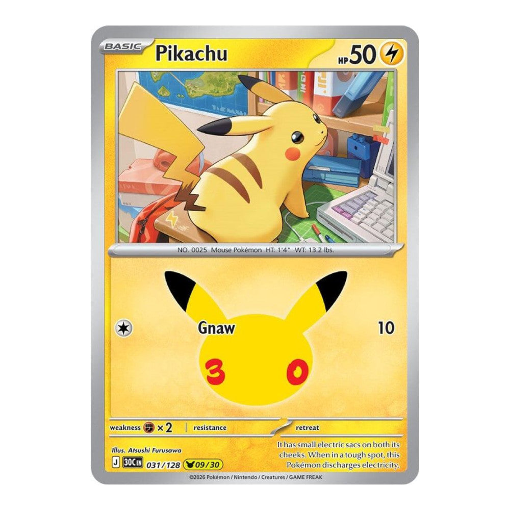 ME: 30th Celebration (30C) - Pikachu - 031/128 (#031/128) (Near Mint)