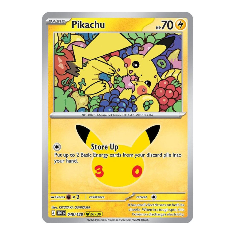 ME: 30th Celebration (30C) - Pikachu - 048/128 (#048/128) (Near Mint)
