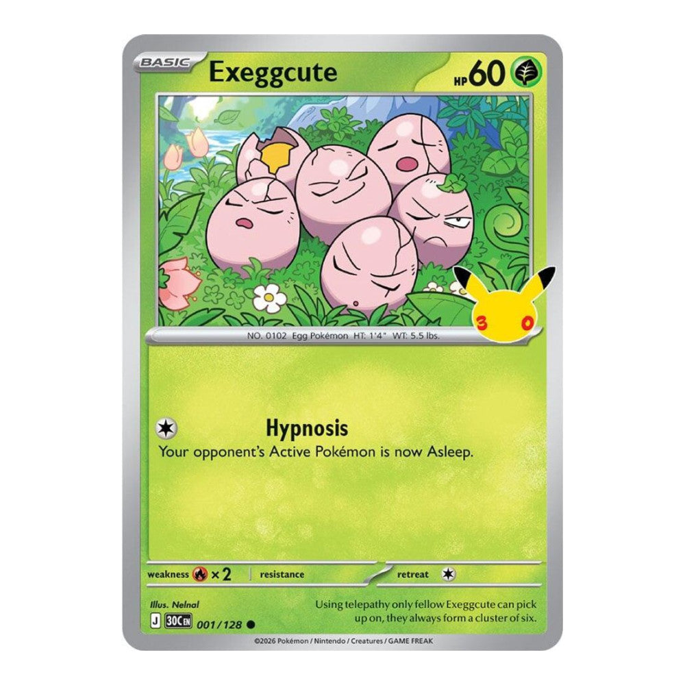 ME: 30th Celebration (30C) - Exeggcute (#001/128) (Near Mint)