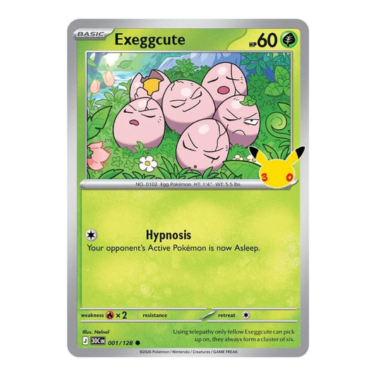 ME: 30th Celebration (30C) - Exeggcute (#001/128) (Near Mint)