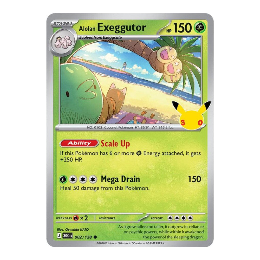 ME: 30th Celebration (30C) - Alolan Exeggutor - 002/128 (#002/128) (Near Mint)