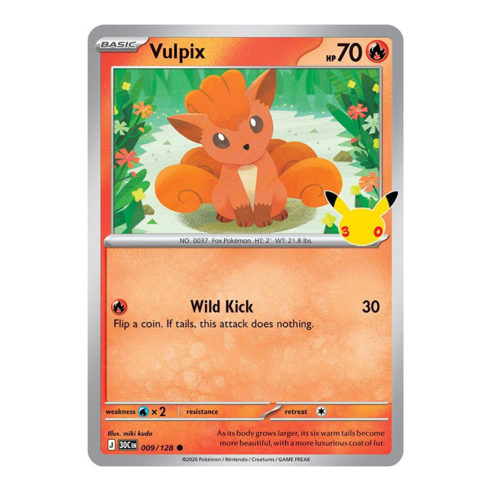 ME: 30th Celebration (30C) - Vulpix (#009/128) (Near Mint)