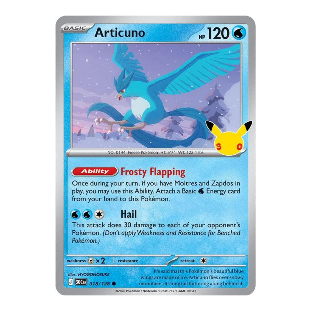 ME: 30th Celebration (30C) - Articuno - 018/128 (#018/128) (Near Mint)