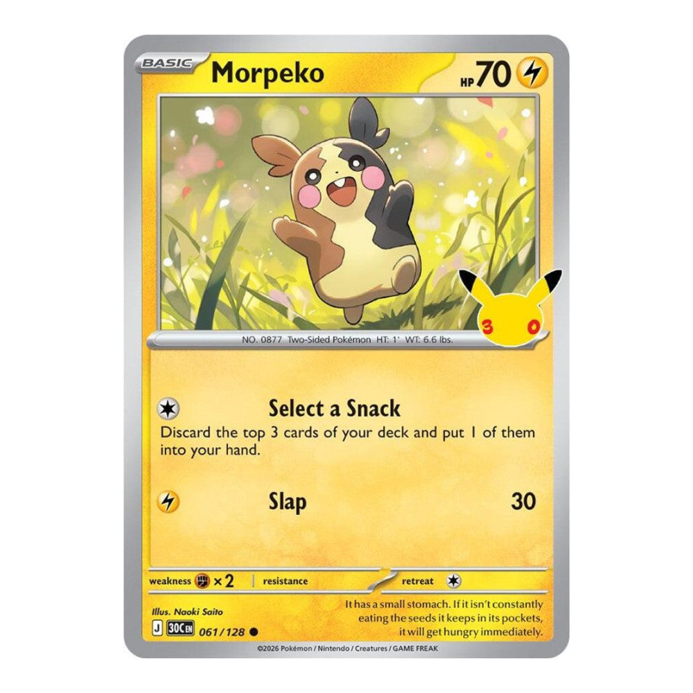 ME: 30th Celebration (30C) - Morpeko - 061/128 (#061/128) (Near Mint)