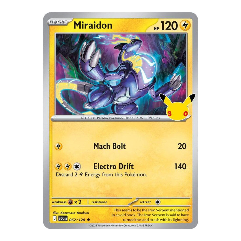 ME: 30th Celebration (30C) - Miraidon (#062/128) (Near Mint)