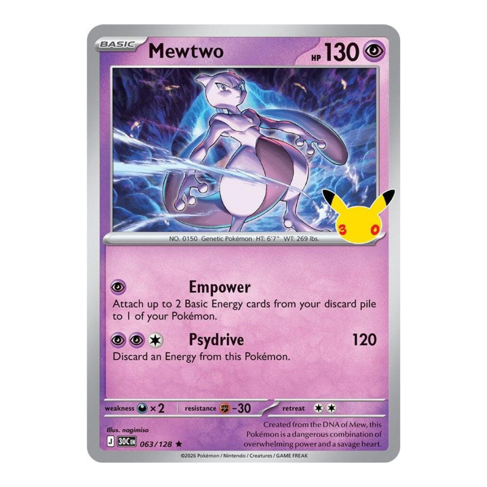 ME: 30th Celebration (30C) - Mewtwo (#063/128) (Near Mint)