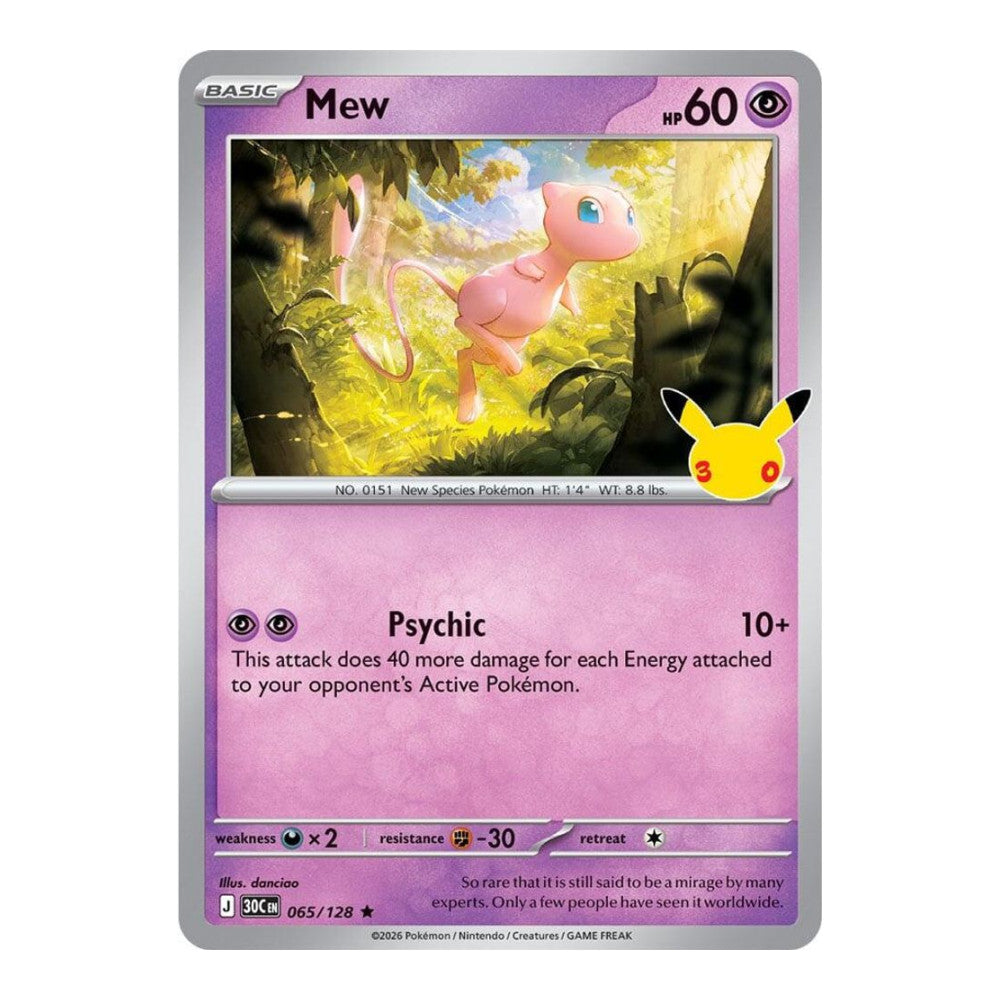 ME: 30th Celebration (30C) - Mew (#065/128) (Near Mint)