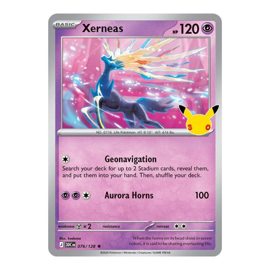 ME: 30th Celebration (30C) - Xerneas (#076/128) (Near Mint)