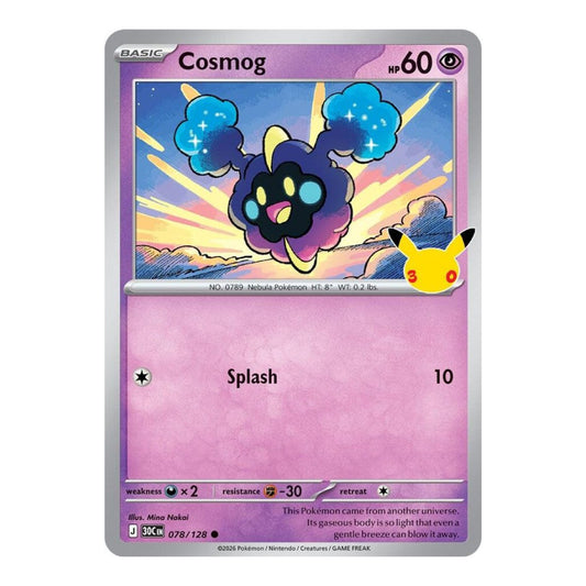 ME: 30th Celebration (30C) - Cosmog (#078/128) (Near Mint)