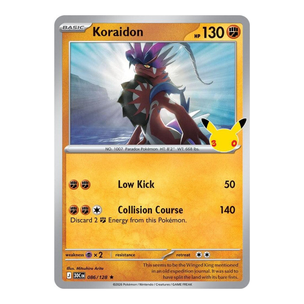 ME: 30th Celebration (30C) - Koraidon (#086/128) (Near Mint)