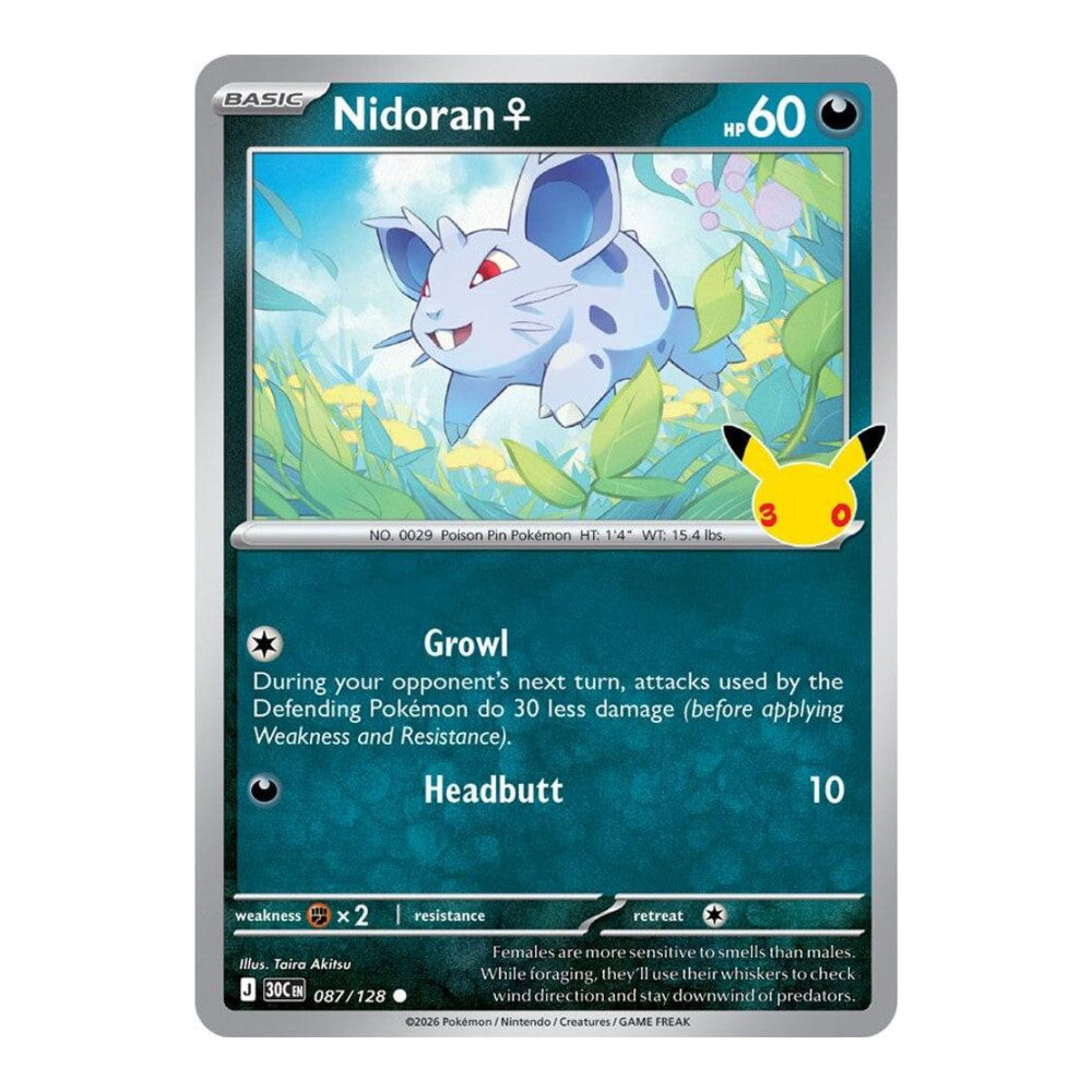 ME: 30th Celebration (30C) - Nidoran F (#087/128) (Near Mint)