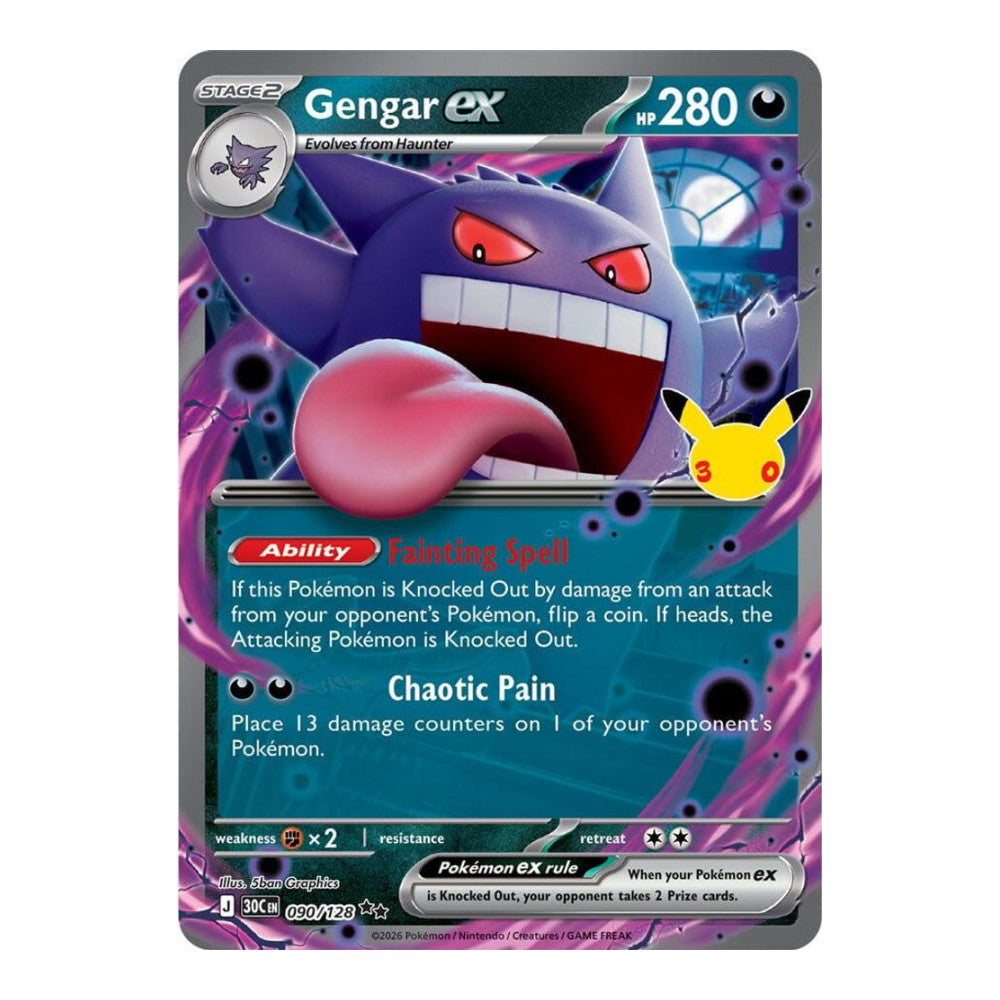 ME: 30th Celebration (30C) - Gengar ex - 090/128 (#090/128) (Near Mint)