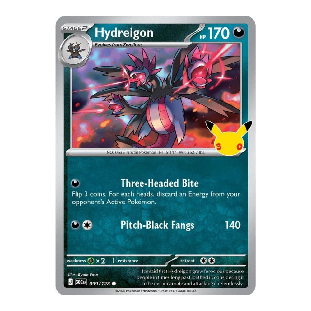ME: 30th Celebration (30C) - Hydreigon (#099/128) (Near Mint)