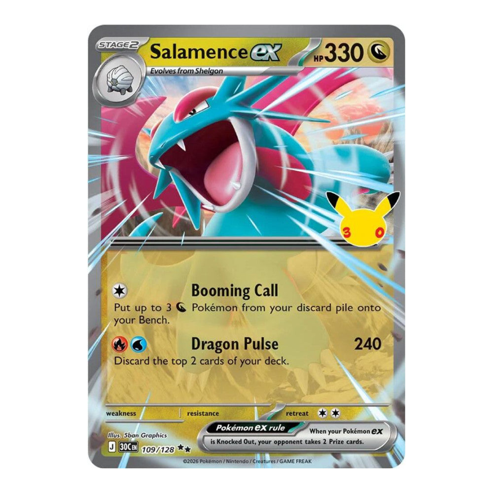 ME: 30th Celebration (30C) - Salamence ex - 109/128 (#109/128) (Near Mint)