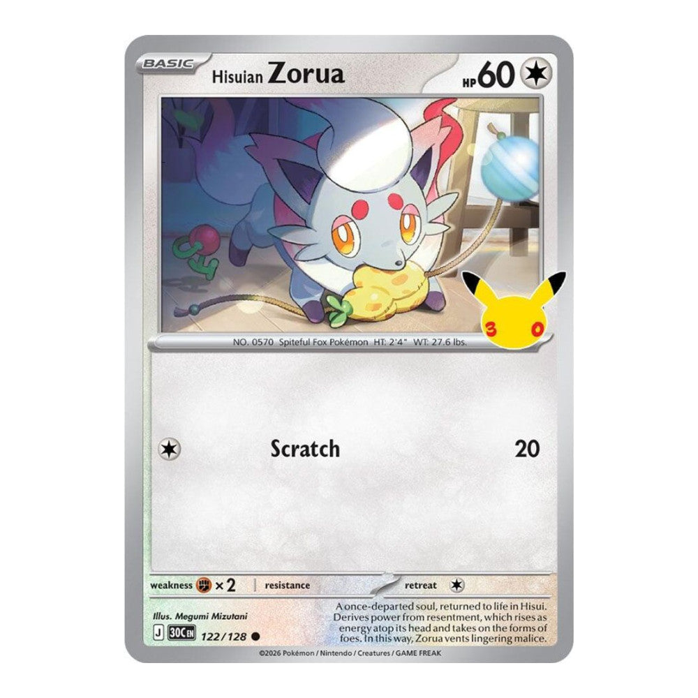 ME: 30th Celebration (30C) - Hisuian Zorua - 122/128 (#122/128) (Near Mint)